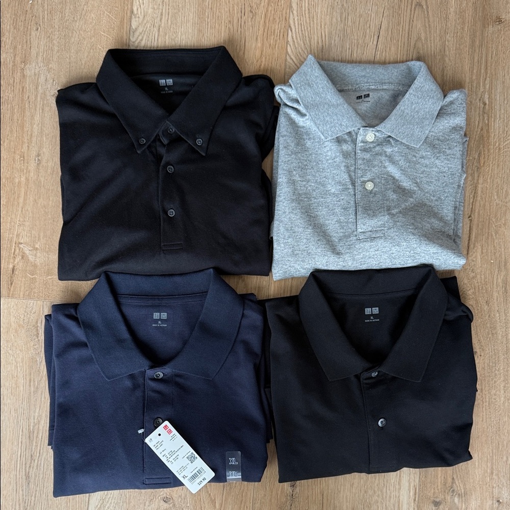 Men's Uniqlo Dry fit Pique Polo Shirt lot XL NEW!